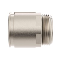 Муфта труба-коробка, никелированная латунь