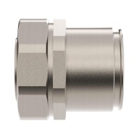 Муфта металлорукав -жесткая труба, IP66/IP67, никелированная латунь