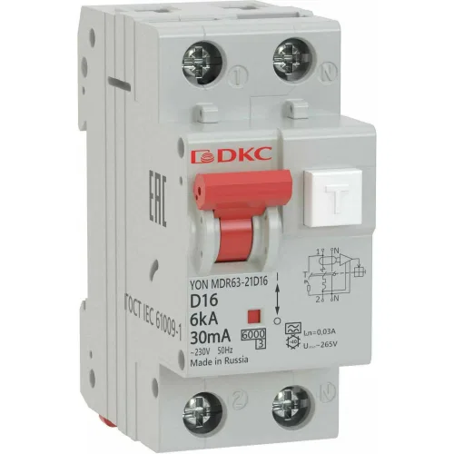 ДКС АВДТ YON MDR63 1P+N 20A C 30mA 6kA тип A