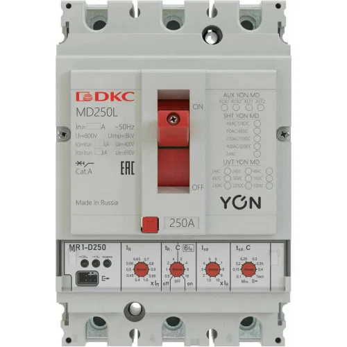 ДКС Авт. выкл. YON MD100N-MR1 3P 100А 40kA Ir 0.4…1xIn Isd 1.5…10xIn
