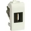ДКС USB 2.0 розетка, Brava, белая, 1 мод.