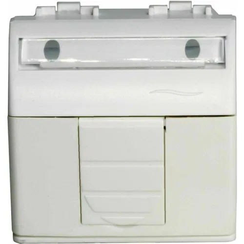ДКС Ком.роз. RJ45 кат.5e, Brava, белая, 2мод