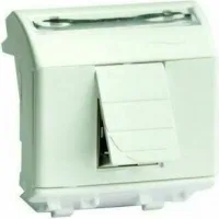 ДКС Ком.роз. RJ45 кат.6A, 8P8C, Brava, белая, 2мод