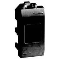ДКС Компьютерная розетка RJ-45, кат.6 (разъем AMP), черная, 1мод.