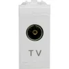 ДКС TV розетка без согласующего сопротивления (проходная), белая, 1мод.