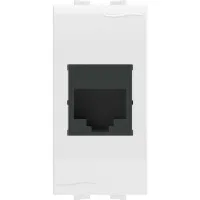 ДКС Компьютерная розетка RJ-45, кат.5E (разъем AMP), белая, 1мод.
