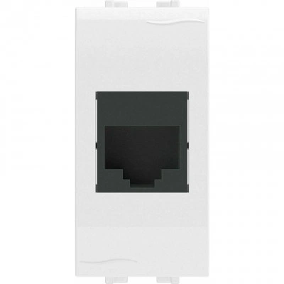 ДКС Компьютерная розетка RJ-45, кат.5E (разъем AMP), белая, 1мод. ДКС Компьютерная розетка RJ-45, кат.5E (разъем AMP), белая, 1мод.
