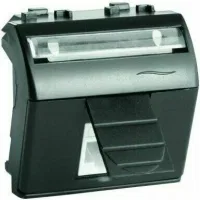 ДКС Компьютерная розетка RJ45 кат.5e, Brava, черная, 2мод