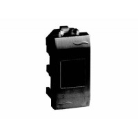 ДКС Компьютерная розетка RJ45 кат.6 экран., 8P8C, Brava, черная, 1мод