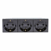 ДКС Тройная розетка Viva черная