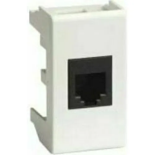 ДКС Ком.роз. RJ45 кат.6 экран., 8P8C, Viva, белая, 1мод