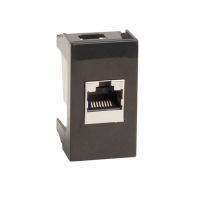 ДКС Розетка RJ-45 кат5E,экр,Viva,1 мод.,черн