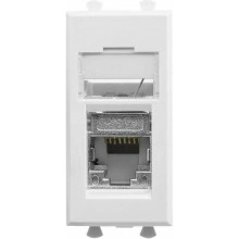 ДКС Компьютерная розетка RJ-45 модульная, кат.5е экранированная, "Avanti","Белое облако", 1 модуль