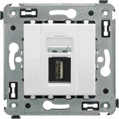 ДКС USB 2.0 розетка одинарная в стену, тип А-А, "Avanti", "Белое облако" ДКС USB 2.0 розетка одинарная в стену, тип А-А, "Avanti", "Белое облако"