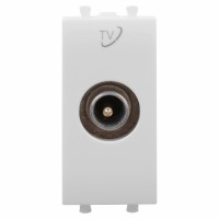 ДКС Розетка TV проходная модульная, "Avanti", "Белое облако", 1 модуль