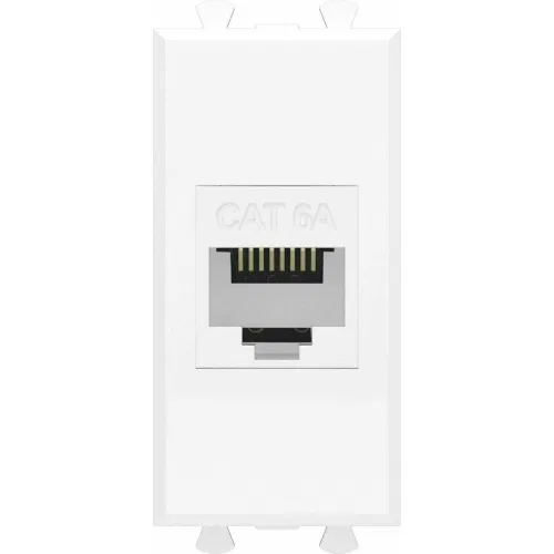 ДКС Компьютерная розетка RJ-45 без шторки модульная , кат.6А, 