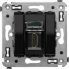 ДКС HDMI розетка одинарная в стену, тип А-А, 