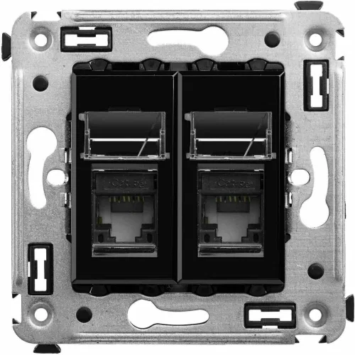 ДКС Компьютерная розетка RJ-45 в стену, кат.5e двойная, 
