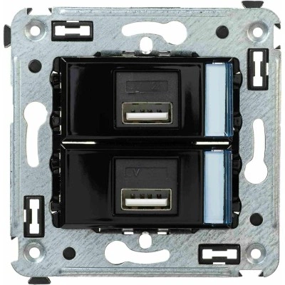 ДКС USB зарядное устройство в стену, "Avanti", "Черный квадрат", , 2.1 А ДКС USB зарядное устройство в стену, "Avanti", "Черный квадрат", , 2.1 А