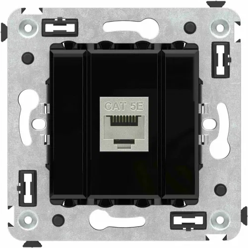 ДКС Компьютерная розетка RJ-45 без шторки в стену, кат.5e одинарная экранированная, 