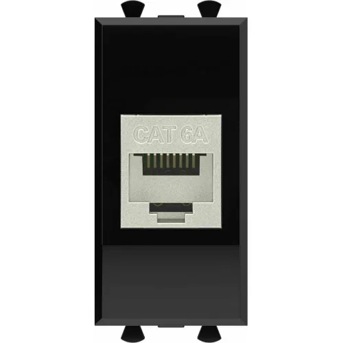 ДКС Компьютерная розетка RJ-45 без шторки модульная, кат.6А экранированная, 