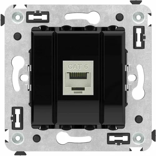 ДКС Компьютерная розетка RJ-45 без шторки в стену, кат.6 одинарная экранированная, 