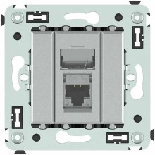 ДКС Компьютерная розетка RJ-45 в стену, кат.5e одинарная экранированная, "Avanti","Закаленная сталь"