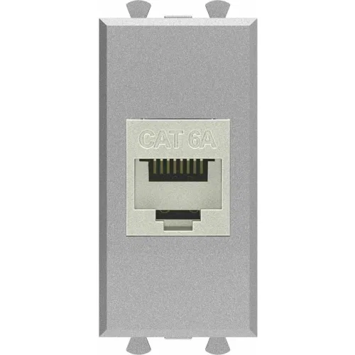 ДКС Компьютерная розетка RJ-45 без шторки модульная, кат.6А экранированная, 