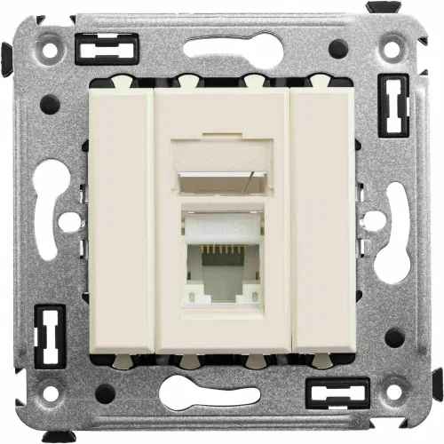 ДКС Компьютерная розетка RJ-45 в стену, кат.5e одинарная, 