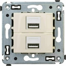 ДКС USB зарядное устройство в стену, "Avanti", "Ванильная дымка", 2.1 А