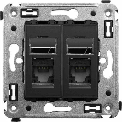 ДКС Компьютерная розетка RJ-45 в стену, кат.6 двойная,