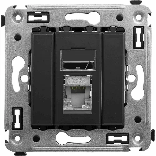 ДКС Компьютерная розетка RJ-45 в стену, кат.5e одинарнаяэкранированная,