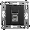 ДКС Компьютерная розетка RJ-45 в стену, кат.6 экранированная одинарная,