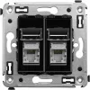 ДКС Компьютерная розетка RJ-45 в стену, кат.6 двойнаяэкранированная,