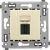 ДКС USB 3.0 розетка одинарная в стену, тип А-А, 
