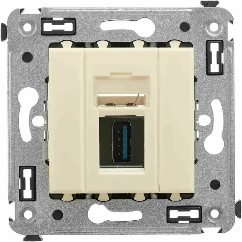 ДКС USB 3.0 розетка одинарная в стену, тип А-А, 