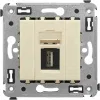 ДКС USB 2.0 розетка одинарная в стену, тип А-А, 