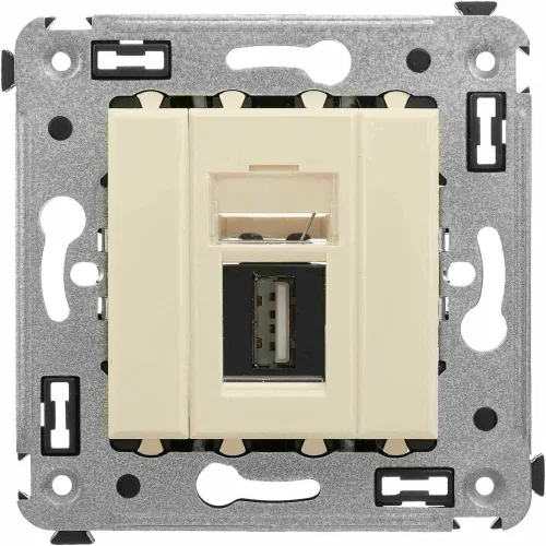 ДКС USB 2.0 розетка одинарная в стену, тип А-А, 