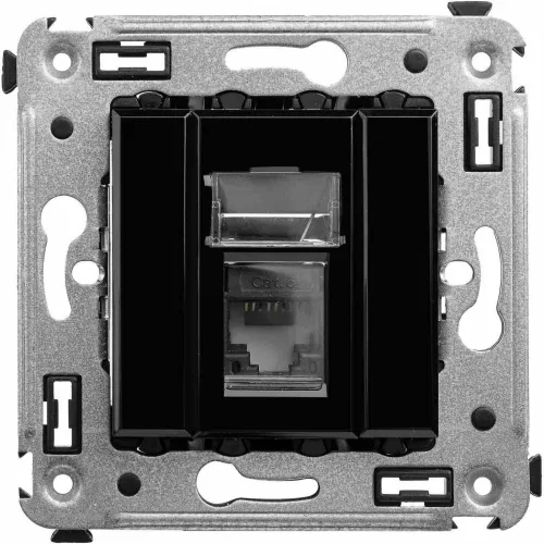 ДКС Компьютерная розетка RJ-45 в стену, кат.6А одинарная, 
