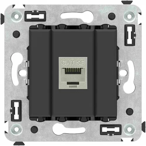 ДКС Компьютерная розетка RJ-45 без шторки в стену, кат.5e одинарная экранированная, 