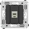 ДКС Компьютерная розетка RJ-45 без шторки в стену, кат.6 одинарная экранированная, 