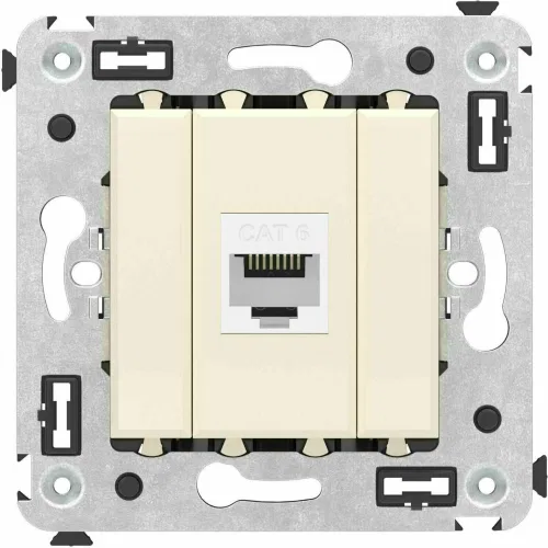 ДКС Компьютерная розетка RJ-45 без шторки в стену, кат.6 одинарная, 