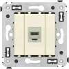 ДКС Компьютерная розетка RJ-45 без шторки в стену, кат.6А одинарная экранированная, 