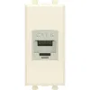 ДКС Компьютерная розетка RJ-45 без шторки модульная, кат.6 экранированная, 