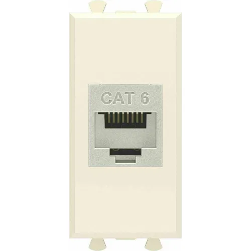 ДКС Компьютерная розетка RJ-45 без шторки модульная, кат.6 экранированная, 