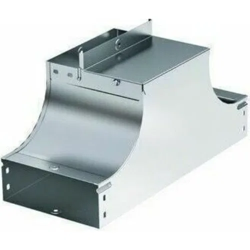 ДКС Т-Ответвитель вверх (плоский) TSS 80/80 в комплекте с крепежными элементами и соединительными пластинами, необходимыми для монтажа, горячеоцинкованный