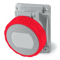 ДКС Розетка панельная с наклоном IP67 16A 3P+E+N 400В