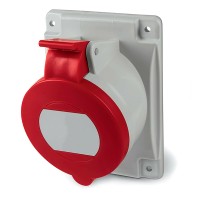 ДКС Розетка панельная с наклоном  IP44 32А 3P+E 400В