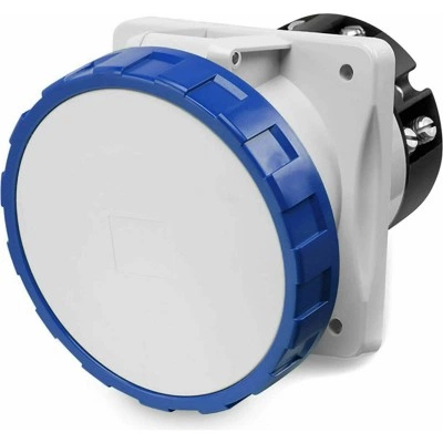 ДКС Розетка панельная с наклоном IP67 63A 2P+E 230В
