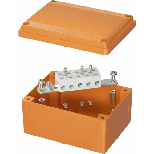 ДКС Коробка пластиковая FS с гладкими стенками и клеммниками, IP56, 150х110х70 мм, 5р, 450V, 30A, 16 мм2